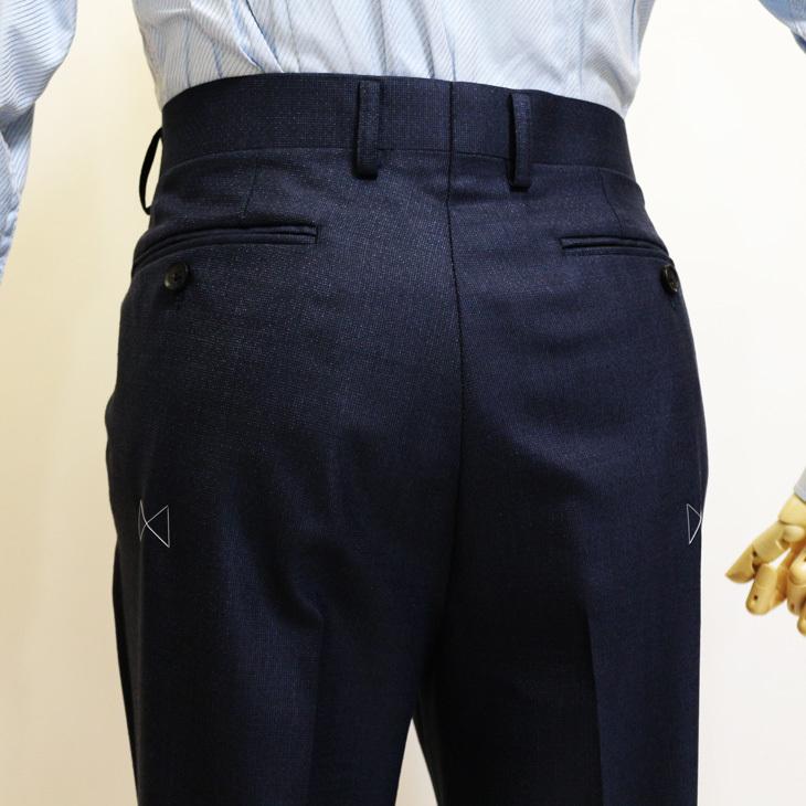スーツ メンズ 2020-21 新作 秋冬 レノマ パリス Super120s 濃紺ネイビー杢 無地 系 DROP6.5 2つボタン ビジネス スーツ (AB/BB/E体) | renoma | 10