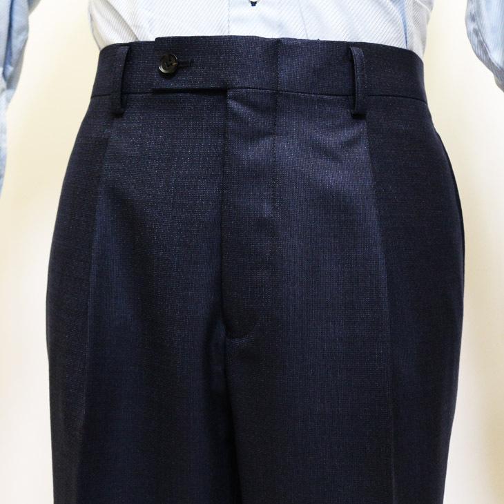 スーツ メンズ 2020-21 新作 秋冬 レノマ パリス Super120s 濃紺ネイビー杢 無地 系 DROP6.5 2つボタン ビジネス スーツ (AB/BB/E体) | renoma | 09