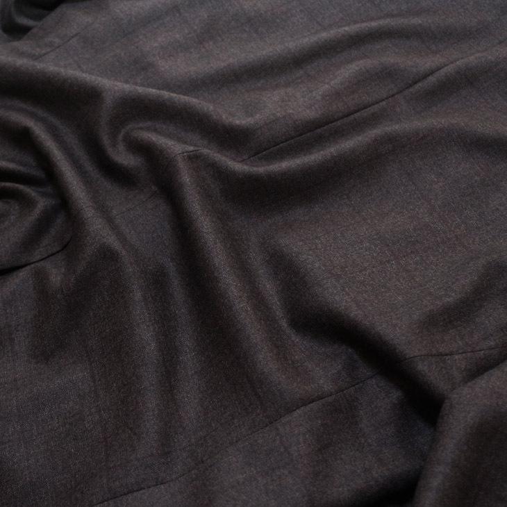 スーツ メンズ 2020-21 新作 秋冬 レノマ パリス Super120s 茶×灰ベース ウインドペン DROP6.5 2つボタン ビジネス スーツ (AB体) | renoma | 13