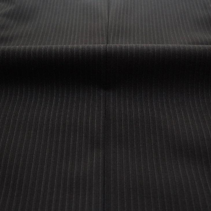 スーツ メンズ 2020-21 新作 秋冬 レノマ オム BISHU 尾州 ブラック炭黒 5.5mm ストライプ DROP7.5 新型 スリム 2つボタン ビジネススーツ (AB体) | renoma | 14