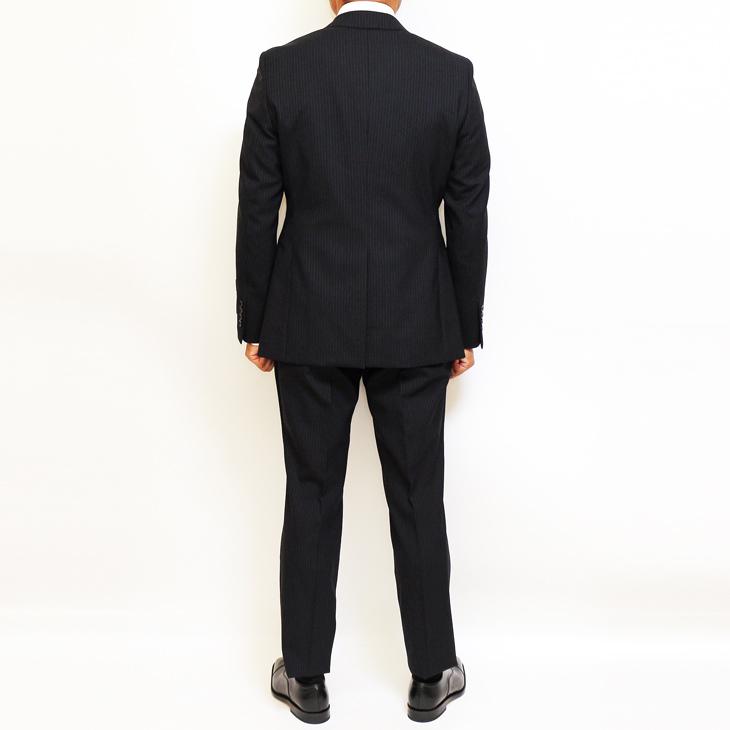 スーツ メンズ 新品 秋冬 レノマ オム BISHU 尾州 濃紺ネイビー 5.5mm ストライプ DROP7.5 新型 スリム 2つボタン ビジネススーツ (A/AB体) | renoma | 05