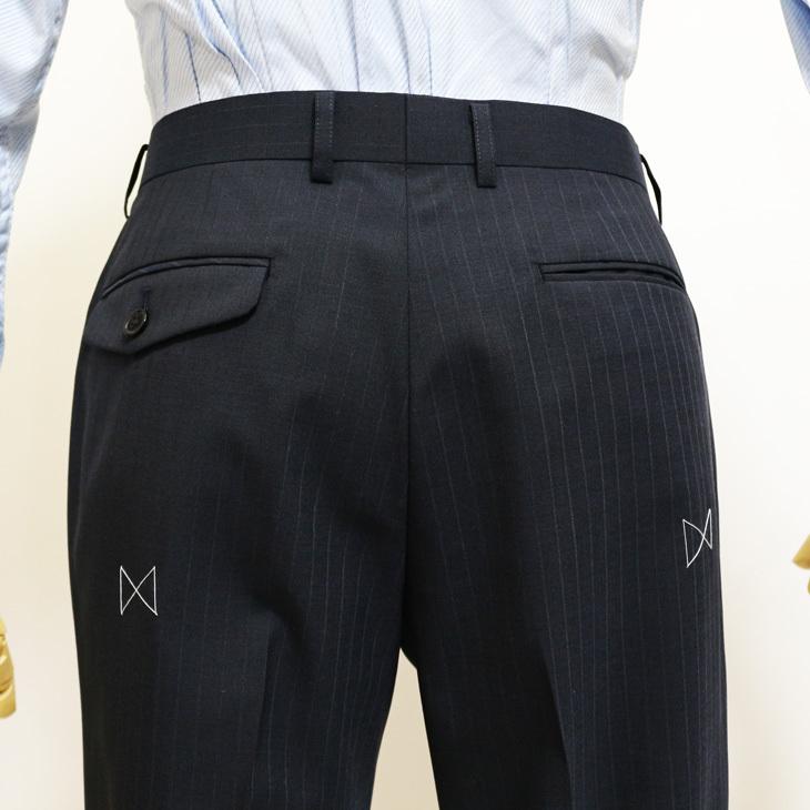 スーツ メンズ 2021 新作 春夏 POLO BRITISH COUNTRY SPIRIT ポロ ビーシーエス 濃紺ネイビー杢 ストライプ スリム型 (A/AB体) | POLO BCS | 12