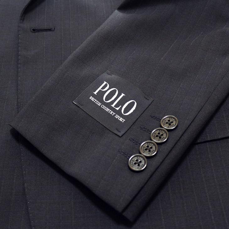 スーツ メンズ 2021 新作 春夏 POLO BRITISH COUNTRY SPIRIT ポロ ビーシーエス 濃紺ネイビー杢 ストライプ スリム型 (A/AB体) | POLO BCS | 06