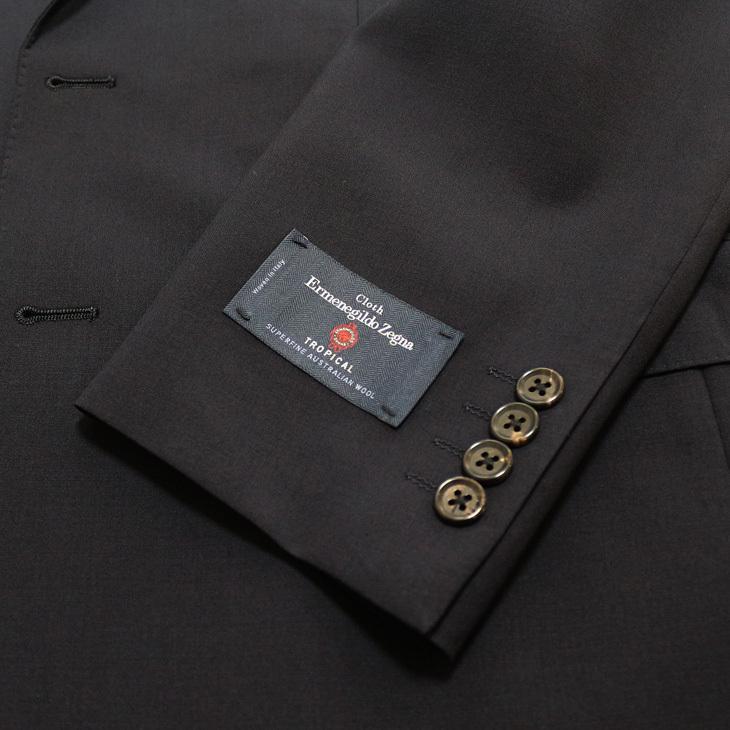 スーツ メンズ 新品 春夏 エルメネジルドゼニア 濃紺ネイビー無地 2つボタン ビジネス スーツ (AB/BB体) ゆったり型 J19-2B | ZEGNA | 05