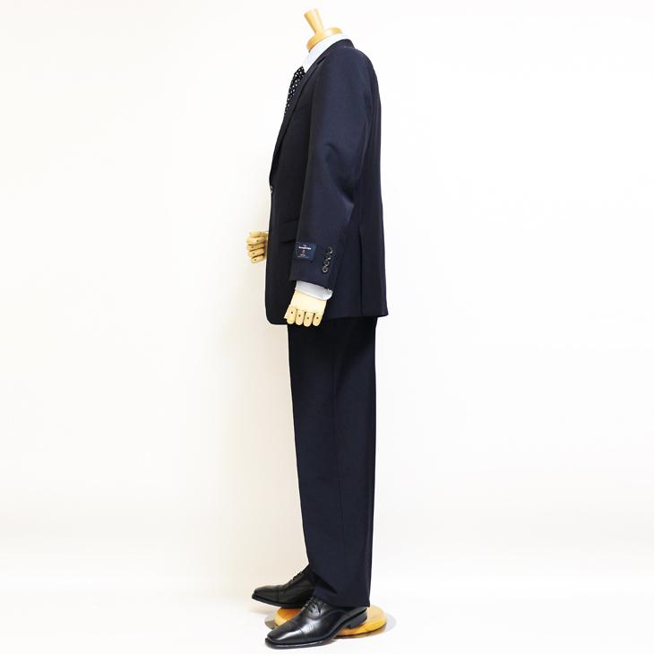 スーツ メンズ 新品 春夏 エルメネジルドゼニア 濃紺ネイビー無地 2つボタン ビジネス スーツ (AB/BB体) ゆったり型 J19-2B | ZEGNA | 08