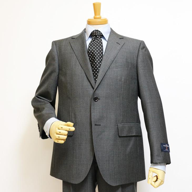 スーツ メンズ 2021 新作 春夏 エルメネジルドゼニア 灰グレー杢 千鳥格子 2つボタン ビジネス スーツ (AB体) ゆったり型 J19-2B | ZEGNA | 02