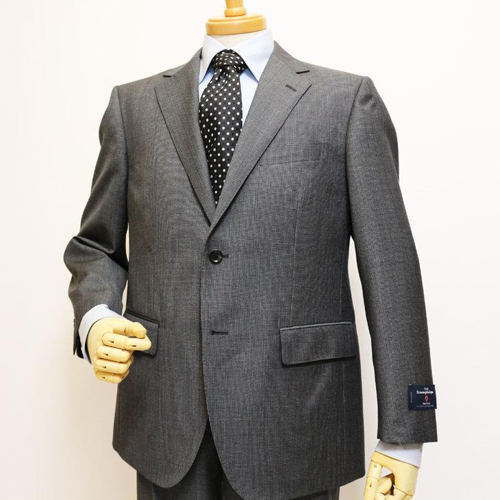 スーツ メンズ 2021 新作 春夏 エルメネジルドゼニア 灰グレー杢 千鳥格子 2つボタン ビジネス スーツ (AB体) ゆったり型 J19-2B | ZEGNA | 03