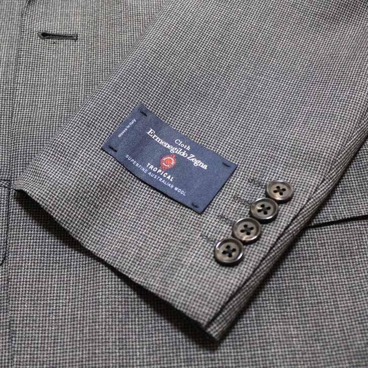 スーツ メンズ 2021 新作 春夏 エルメネジルドゼニア 灰グレー杢 千鳥格子 2つボタン ビジネス スーツ (AB体) ゆったり型 J19-2B | ZEGNA | 05