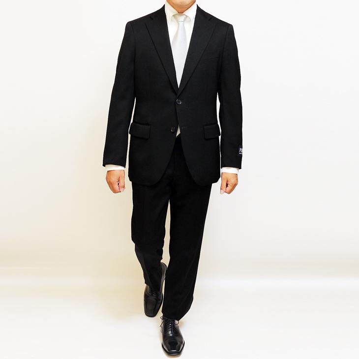 スーツ メンズ 新品 春夏 秋冬 通年 礼服 POLO BRITISH COUNTRY SPIRIT ポロ ビーシーエス 黒無地 ブラック フォーマル (A/AB/BB/E体) | POLO BCS | 03