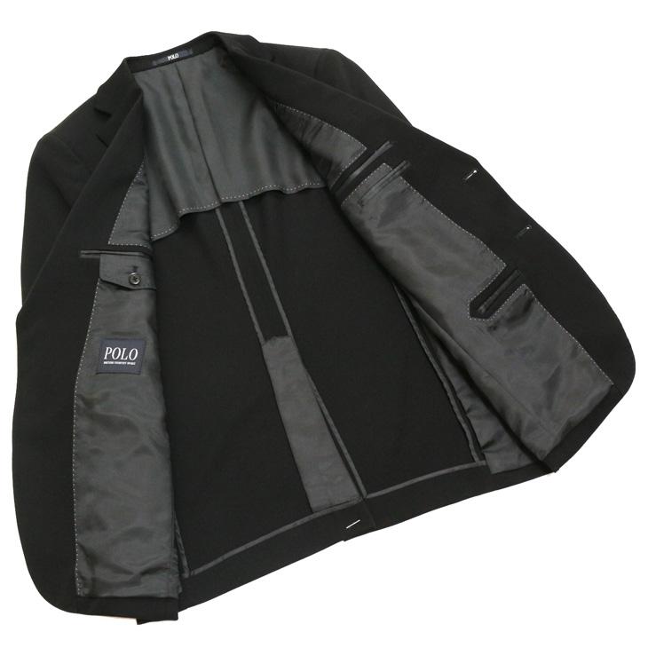 スーツ メンズ 新品 春夏 秋冬 通年 礼服 POLO BRITISH COUNTRY SPIRIT ポロ ビーシーエス 黒無地 ブラック フォーマル (A/AB/BB/E体) | POLO BCS | 07