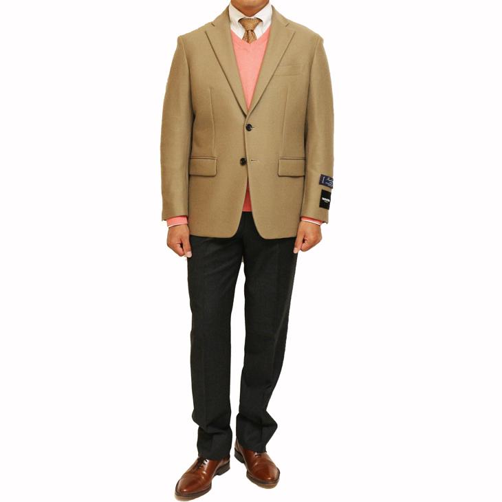 ジャケット テーラード ブレザー 2021-22新作 秋冬 新品 renoma レノマ パリス キャメル色 ストレッチ ニット素材 ジャケット (AB体) やや細め | renoma | 02