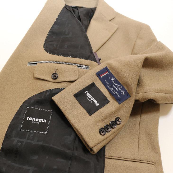 ジャケット テーラード ブレザー 2021-22新作 秋冬 新品 renoma レノマ パリス キャメル色 ストレッチ ニット素材 ジャケット (AB体) やや細め | renoma | 09