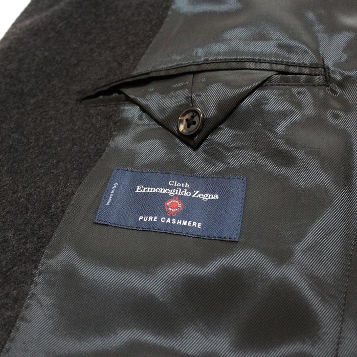SALE チェスター コート メンズ 秋冬 新品 エルメネジルドゼニア Ermenegildo Zegna ピュア 100％ カシミア カシミヤ 全3色 無地 ブラック グレー ネイビー | ZEGNA | 16