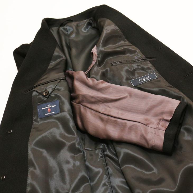 SALE チェスター コート メンズ 秋冬 新品 エルメネジルドゼニア Ermenegildo Zegna ピュア 100％ カシミア カシミヤ 全3色 無地 ブラック グレー ネイビー | ZEGNA | 17