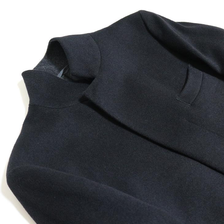 メンズ コート 2021-22 新作秋冬 Second Style カシミア アンゴラ混紡 ブラック 黒無地 スタンドカラー チェスター マオカラー コート |  | 08