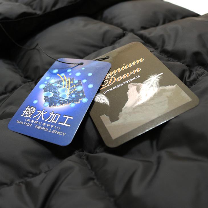 メンズ コート 2021-22 新作秋冬 Blue Frost ブラック黒無地 撥水加工 650フィルパワー プレミアムダウン使用 ウインドストッパー付き ダウンコート |  | 13