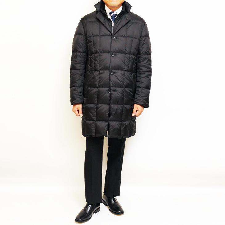 メンズ コート 2021-22 新作秋冬 Blue Frost ブラック黒無地 撥水加工 650フィルパワー プレミアムダウン使用 ウインドストッパー付き ダウンコート |  | 02