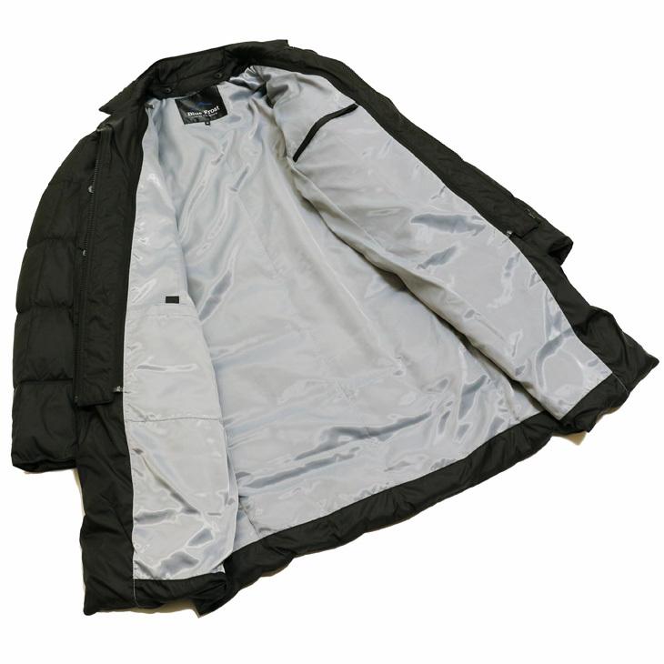 メンズ コート 2021-22 新作秋冬 Blue Frost ブラック黒無地 撥水加工 650フィルパワー プレミアムダウン使用 ウインドストッパー付き ダウンコート |  | 06