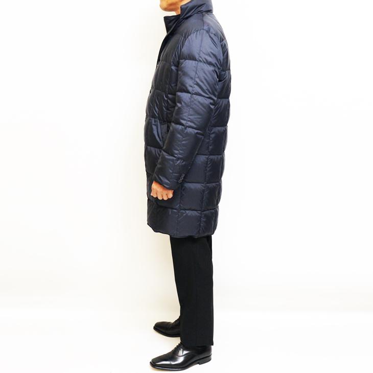 メンズ コート 2021-22 新作秋冬 Blue Frost ネイビー紺無地 撥水加工 650フィルパワー プレミアムダウン使用 ウインドストッパー付き ダウンコート |  | 05