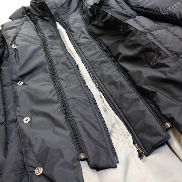 メンズ コート 2021-22 新作秋冬 Blue Frost ネイビー紺無地 撥水加工 650フィルパワー プレミアムダウン使用 ウインドストッパー付き ダウンコート |  | 09