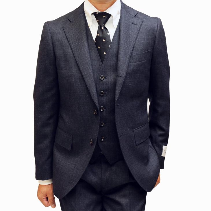FICCE スーツ メンズ 新品 秋冬 フィッチェ Super100's 濃紺 FICCE スーツ メンズ 新品 秋冬 フィッチェ Super100's 濃紺