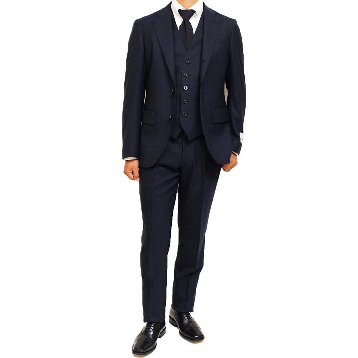 FICCE（フィッチェ） スーツ メンズ 新作 秋冬 紺 ネイビー杢 デニム風