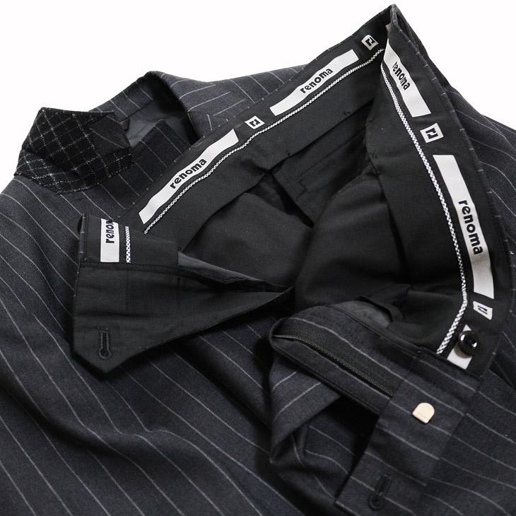 renoma（レノマ） スーツ メンズ 新品 秋冬 パリス Super110s 灰グレー