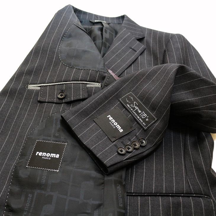 renoma（レノマ） スーツ メンズ 新品 秋冬 パリス Super110s 灰グレー