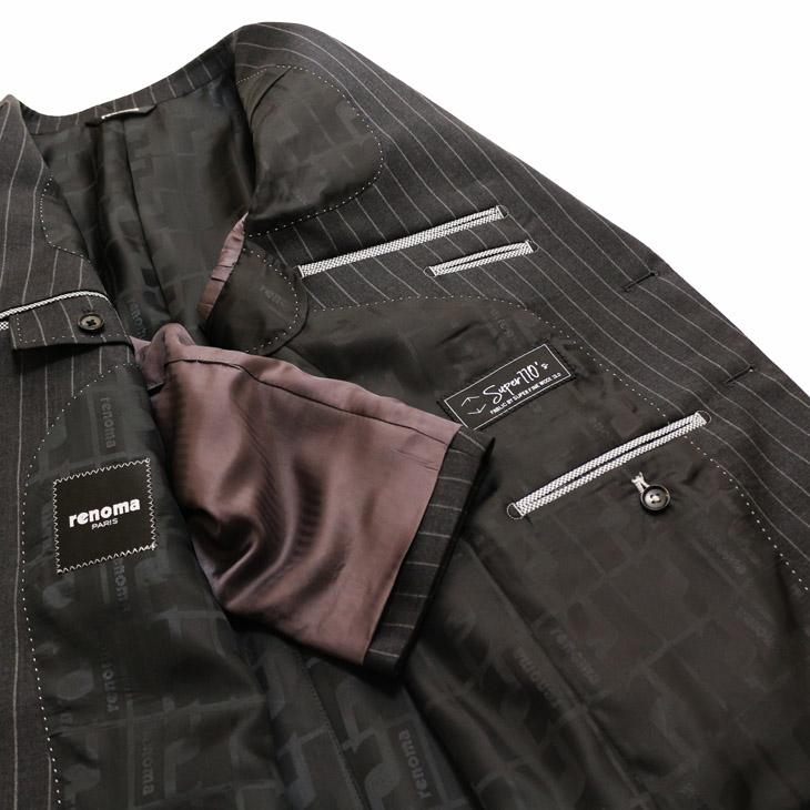 renoma（レノマ） スーツ メンズ 新品 秋冬 パリス Super110s 灰グレー