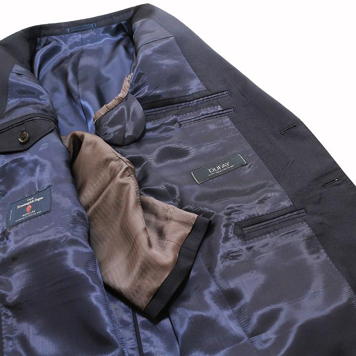 Ermenegildo Zegna エルメネジルドゼニア ダブル トラベラー 紺 ZEGNA スーツ メンズ 新品 秋冬 エルメネジルドゼニア