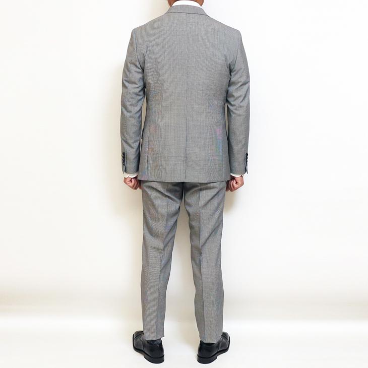 スーツ メンズ SALE 新品 春夏 ELLE PLANETE エル プラネット 淡灰ライトグレー 千鳥格子 2つボタン スーツ (A/AB体) スリム型 | ELLE PLANETE | 05