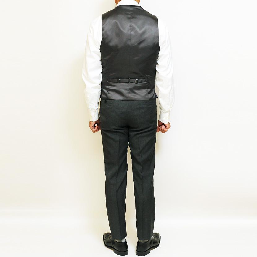 メンズ 前開き ベスト ジレ 2023 新作 春夏 Second Style ジャケット スーツ に合わせやすい 単品ベスト 灰グレー小柄チェック |  | 02