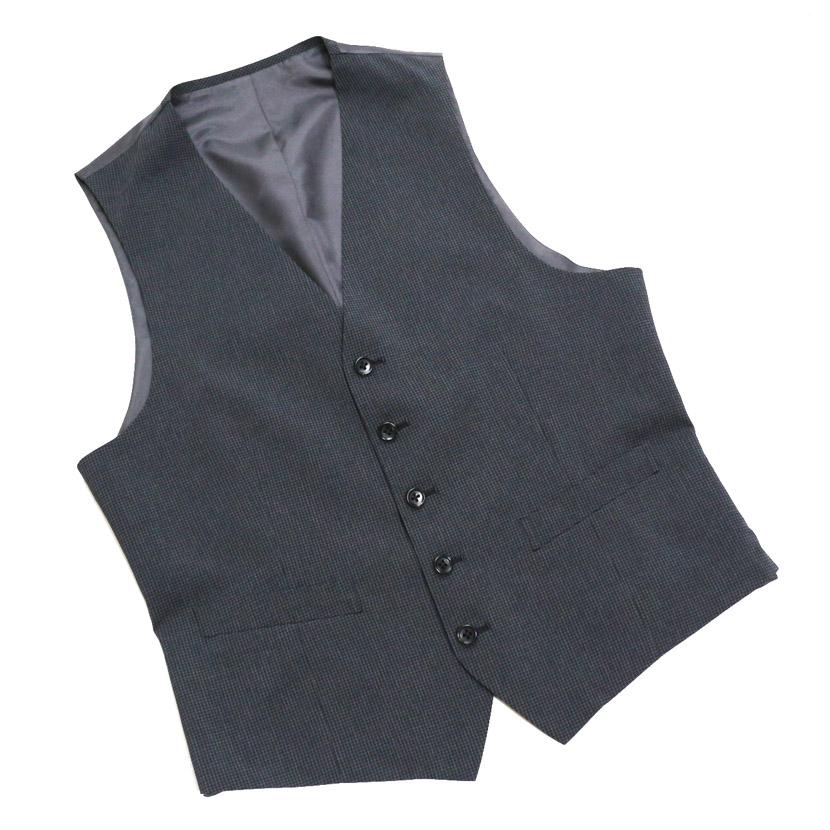 メンズ 前開き ベスト ジレ 2023 新作 春夏 Second Style ジャケット スーツ に合わせやすい 単品ベスト 灰グレー小柄チェック |  | 05