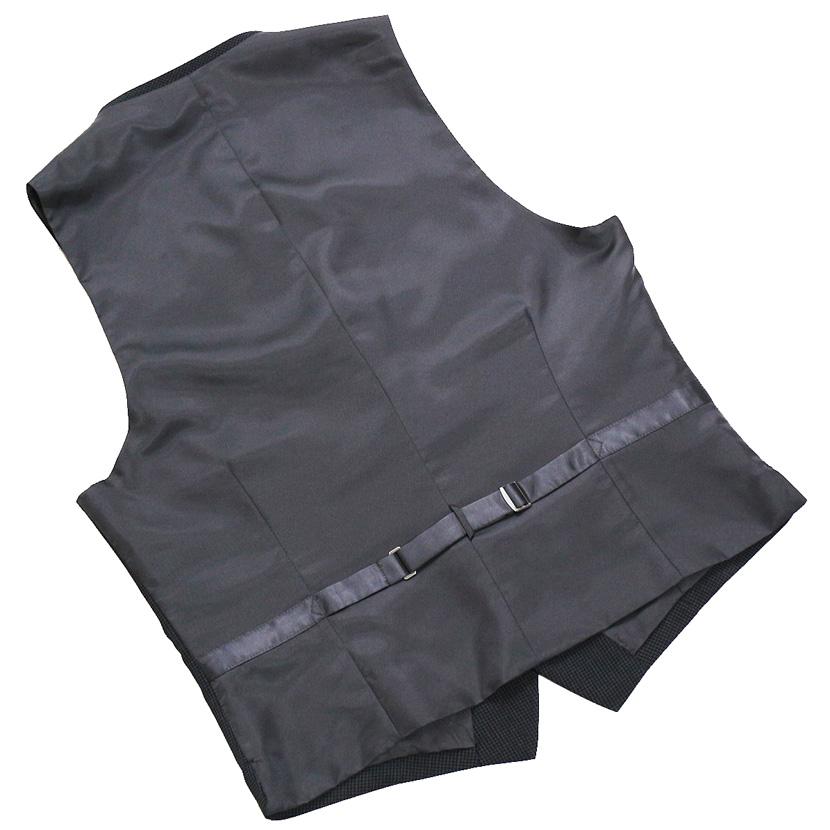 メンズ 前開き ベスト ジレ 2023 新作 春夏 Second Style ジャケット スーツ に合わせやすい 単品ベスト 灰グレー小柄チェック |  | 06