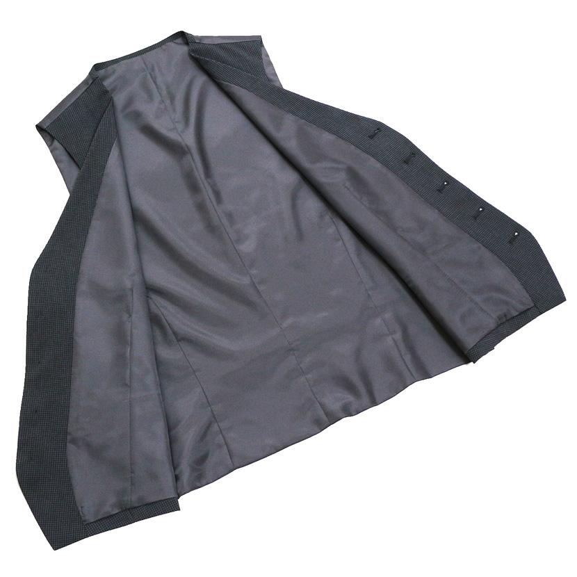 メンズ 前開き ベスト ジレ 2023 新作 春夏 Second Style ジャケット スーツ に合わせやすい 単品ベスト 灰グレー小柄チェック |  | 07