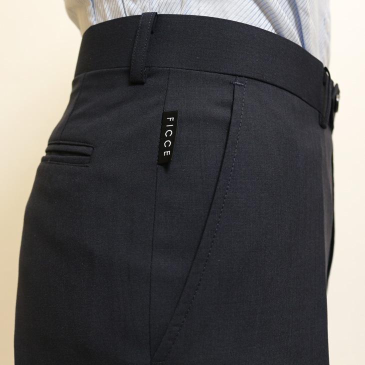 ficce ビジネス スラックス メンズ 春夏 新品 フィッチェ ウォッシャブル 家庭洗濯可能 ストレッチ 全3色 ノータック ローライズ パンツ | FICCE | 14