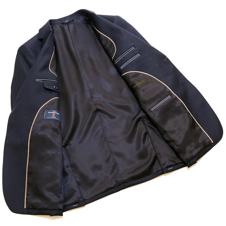 SALE ジャケット テーラード ブレザー 新品 秋冬 エルメネジルドゼニア Super150s トロフェオ 濃紺ネイビー無地 コンブレ 2つボタン (A/AB/BB体) J20-2B | ZEGNA | 07