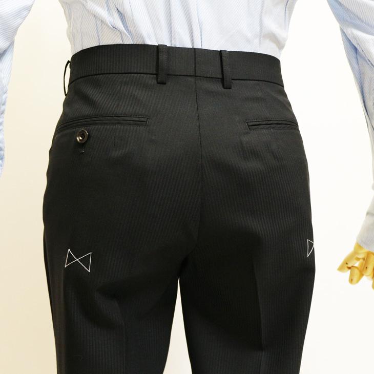 スーツ メンズ 春夏 秋冬 通年 新品 FICCE フィッチェ 黒ブラック 織柄 2つボタンナロー ノータックローライズパンツ スリム型 スーツ (A/AB体) | FICCE | 11