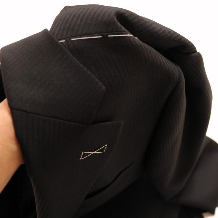 スーツ メンズ 春夏 秋冬 通年 新品 FICCE フィッチェ 黒ブラック 織柄 2つボタンナロー ノータックローライズパンツ スリム型 スーツ (A/AB体) | FICCE | 05