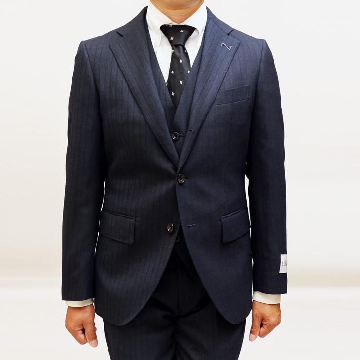 FICCE スーツ メンズ 新作 秋冬 フィッチェ 濃紺ネイビー杢 14mm FICCE スーツ メンズ 新作 秋冬 フィッチェ 濃紺ネイビー杢 14mm