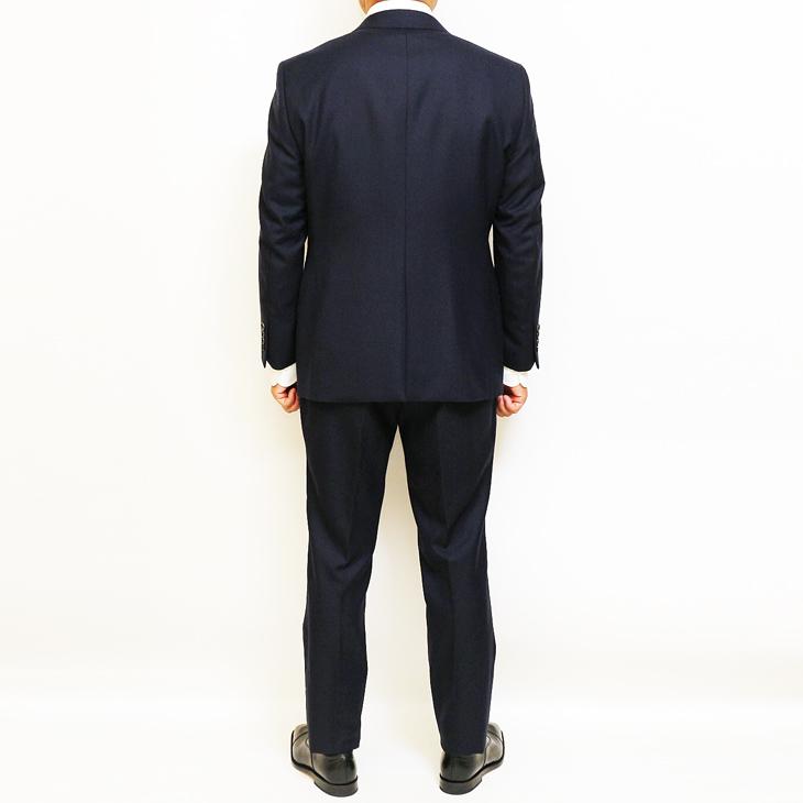 スーツ メンズ 新品 秋冬 renoma paris レノマ パリス Super100s 濃紺ネイビー無地 DROP6.5 2つボタン ビジネス スーツ (AB/BB体) | renoma | 04