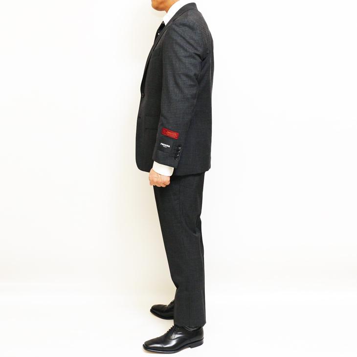 SALE スーツ メンズ 新品 春夏 renoma paris レノマ パリス Super110s 灰グレー 小柄チェック DROP6.5 2つボタン ビジネス スーツ (AB/BB体) J-REP05-2B | renoma | 10