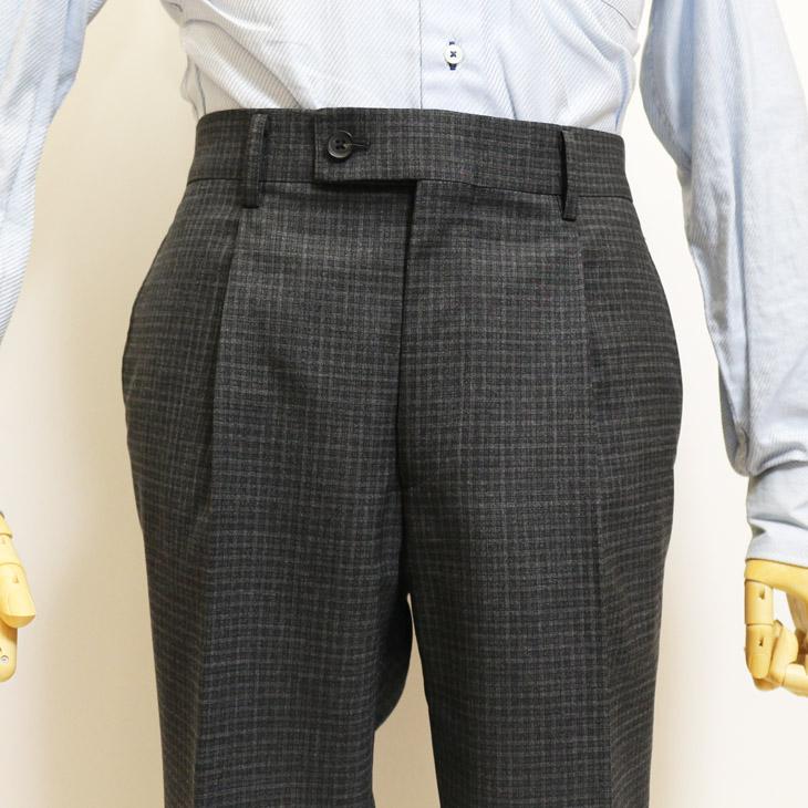 SALE スーツ メンズ 新品 春夏 renoma paris レノマ パリス Super110s 灰グレー 小柄チェック DROP6.5 2つボタン ビジネス スーツ (AB/BB体) J-REP05-2B | renoma | 11