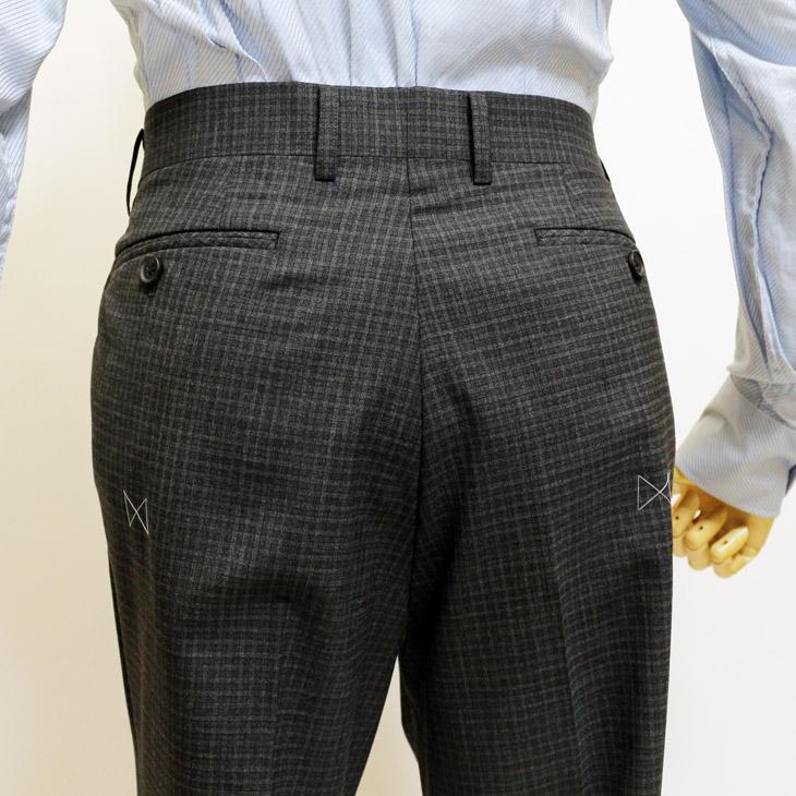 SALE スーツ メンズ 新品 春夏 renoma paris レノマ パリス Super110s 灰グレー 小柄チェック DROP6.5 2つボタン ビジネス スーツ (AB/BB体) J-REP05-2B | renoma | 12