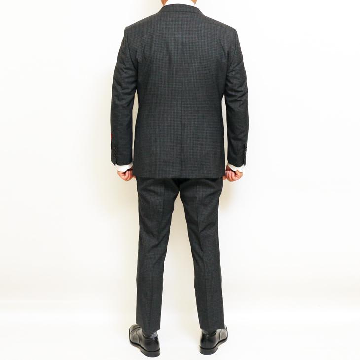 SALE スーツ メンズ 新品 春夏 renoma paris レノマ パリス Super110s 灰グレー 小柄チェック DROP6.5 2つボタン ビジネス スーツ (AB/BB体) J-REP05-2B | renoma | 04