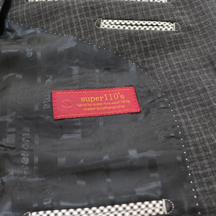 SALE スーツ メンズ 新品 春夏 renoma paris レノマ パリス Super110s 灰グレー 小柄チェック DROP6.5 2つボタン ビジネス スーツ (AB/BB体) J-REP05-2B | renoma | 09