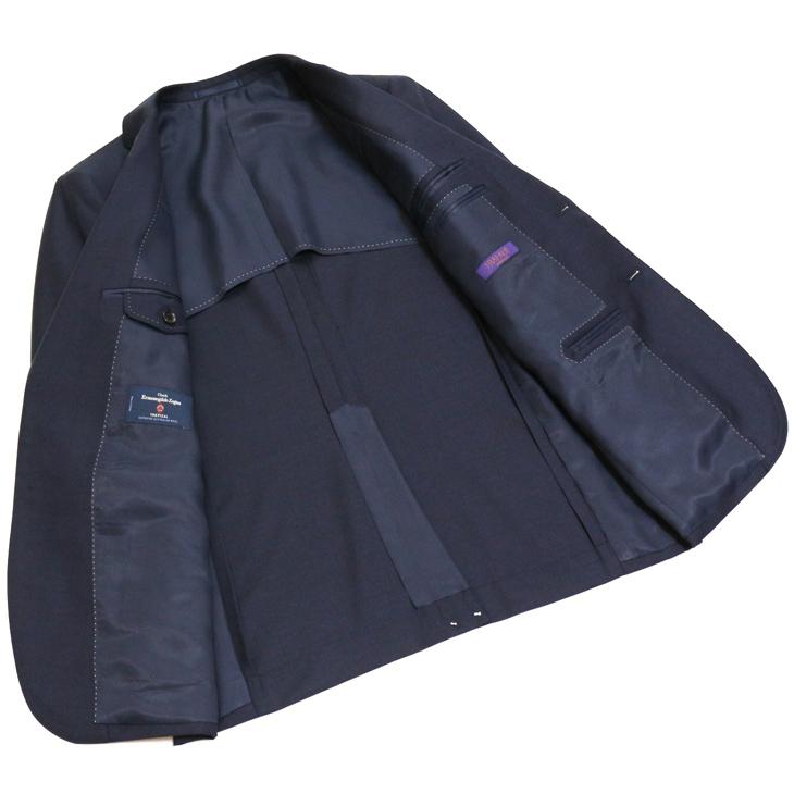 SALE スーツ メンズ 新作 春夏 新品 エルメネジルドゼニア 濃紺ネイビー杢無地 2つボタン ビジネス スーツ セレクト系 やや細め型 (A/AB体) J-TML | ZEGNA | 06