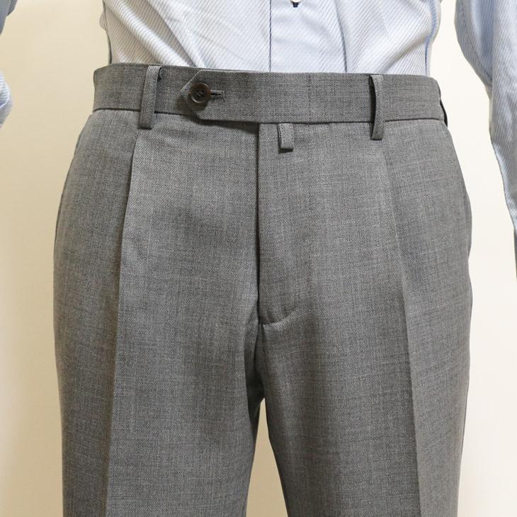 SALE スーツ メンズ 新作 春夏 新品 Stanley Blacker スタンリーブラッカー Super140s 淡灰グレー杢無地 ビジネス スーツ (A/AB体) やや細め |  | 09