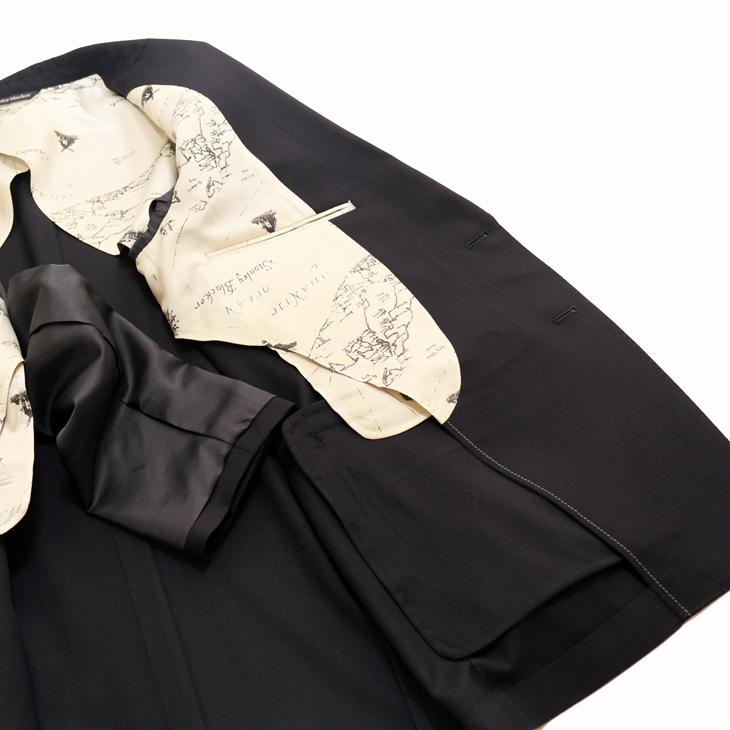 SALE スーツ メンズ 新作 春夏 新品 Stanley Blacker スタンリーブラッカー Super140s 濃紺ネイビー無地 ビジネス スーツ (A/AB体) やや細め |  | 08