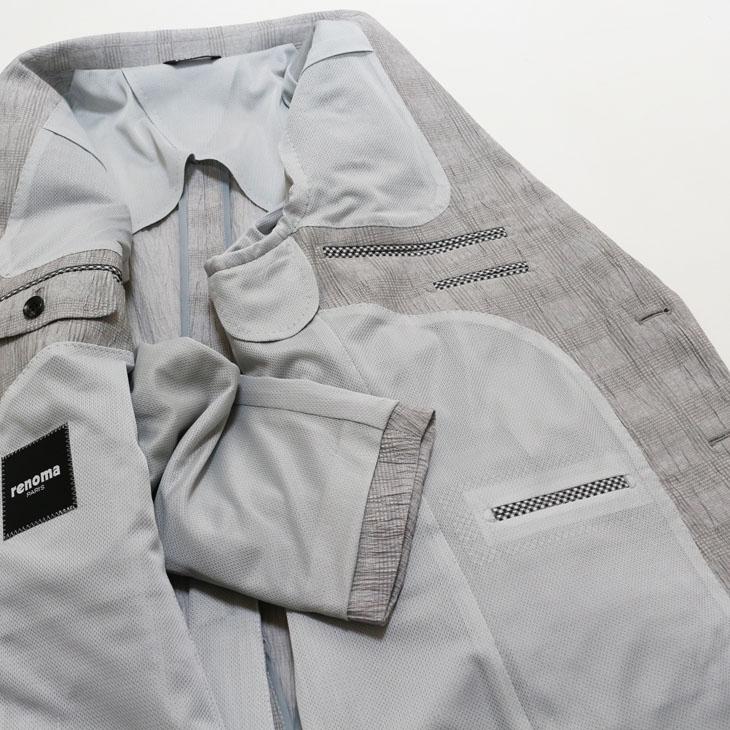 ジャケット テーラード ブレザー 2024 春夏 新作 renoma レノマ paris パリス 楊柳（ヨウリュウ） オフホワイト系 ジャケット (AB体) やや細め | renoma | 10